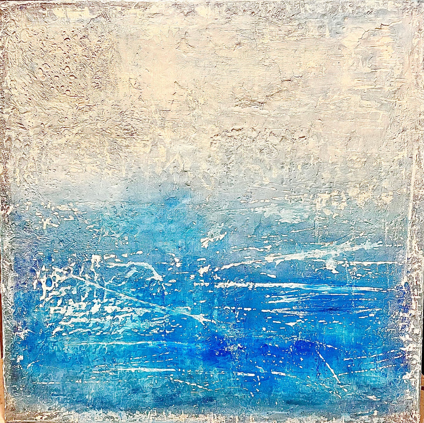 textured gypsum surface inspired by coral rocks along the shore on Eleuthera Island